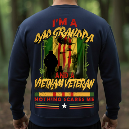 I'm a Dad Grandpa and a Veteran – Nothing Scares Me Shirt | Proud Military Family Gift for Veterans, Soldiers & Dads