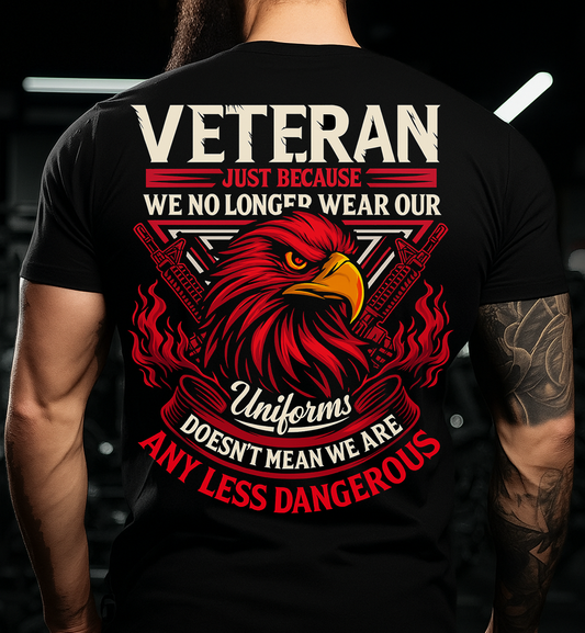 Veteran Eagle Graphic T-Shirt Gift for Dad or Grandpa – Military Pride Apparel Honoring Service, Strength and Sacrifice