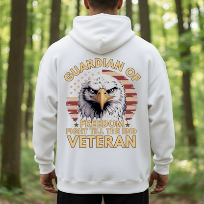 American T-Shirt, Sweatshirt, Hoodie – Guardian of Freedom, Fight Till The End – Veteran Pride, USA Eagle, Patriotic Apparel