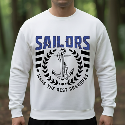 Sailor T-Shirt, Sweatshirt, Hoodie – Sailors Make The Best Grandpas – Military Family Gift