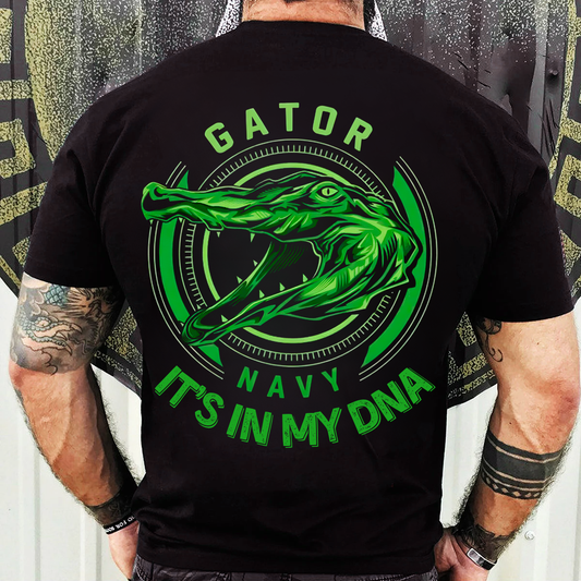 Gator Navy Shirt – It’s In My DNA – US Navy Alligator Pride Veteran Tee