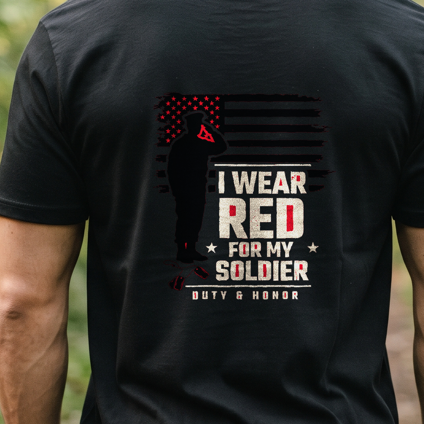 "I Wear Red For My Soldier" T-Shirt – R.E.D. Friday Remember Everyone Deployed Military Gift
