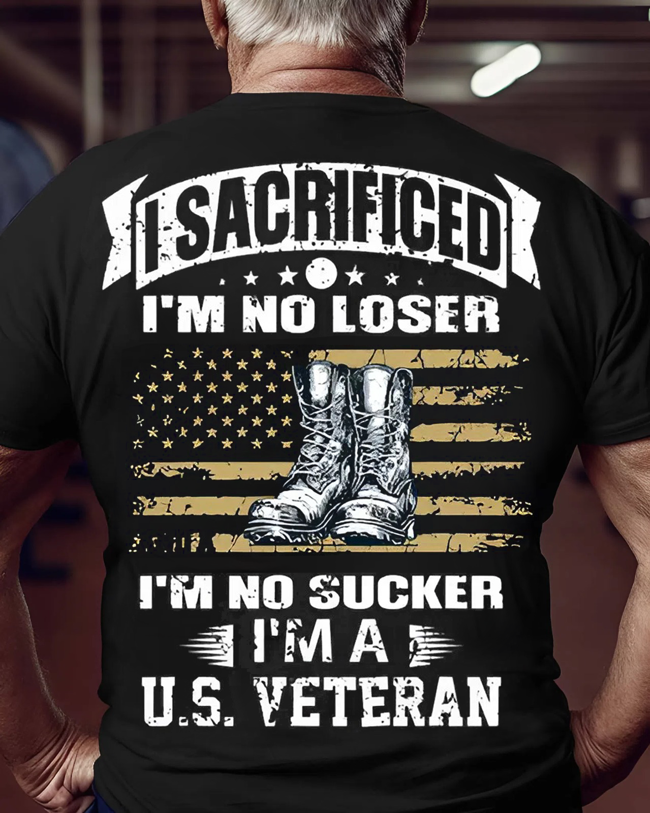 U.S. Veteran Sacrifice T-Shirt – No Loser, No Sucker, Just a Hero