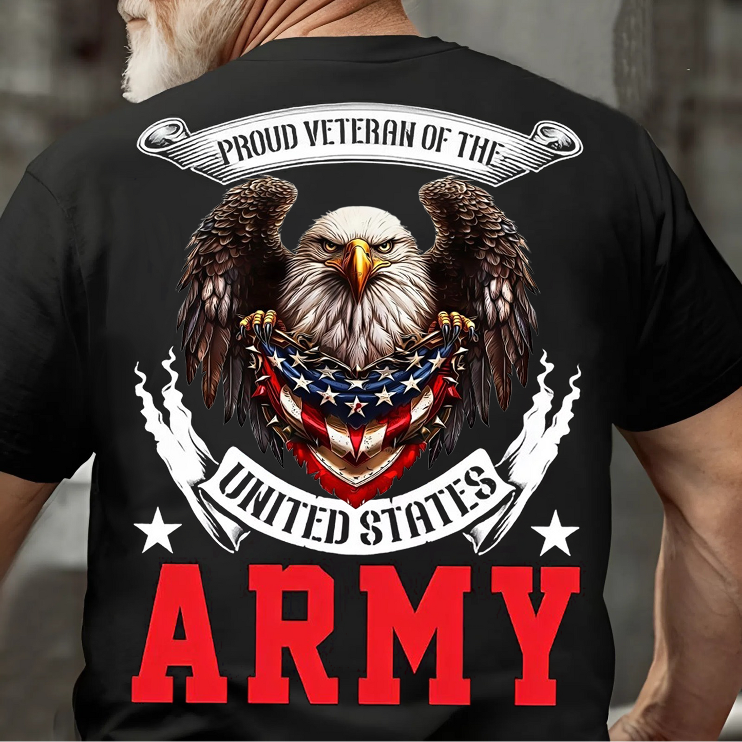 Proud U.S. Army Veteran Tee – Bold Eagle Emblem of Honor & Service