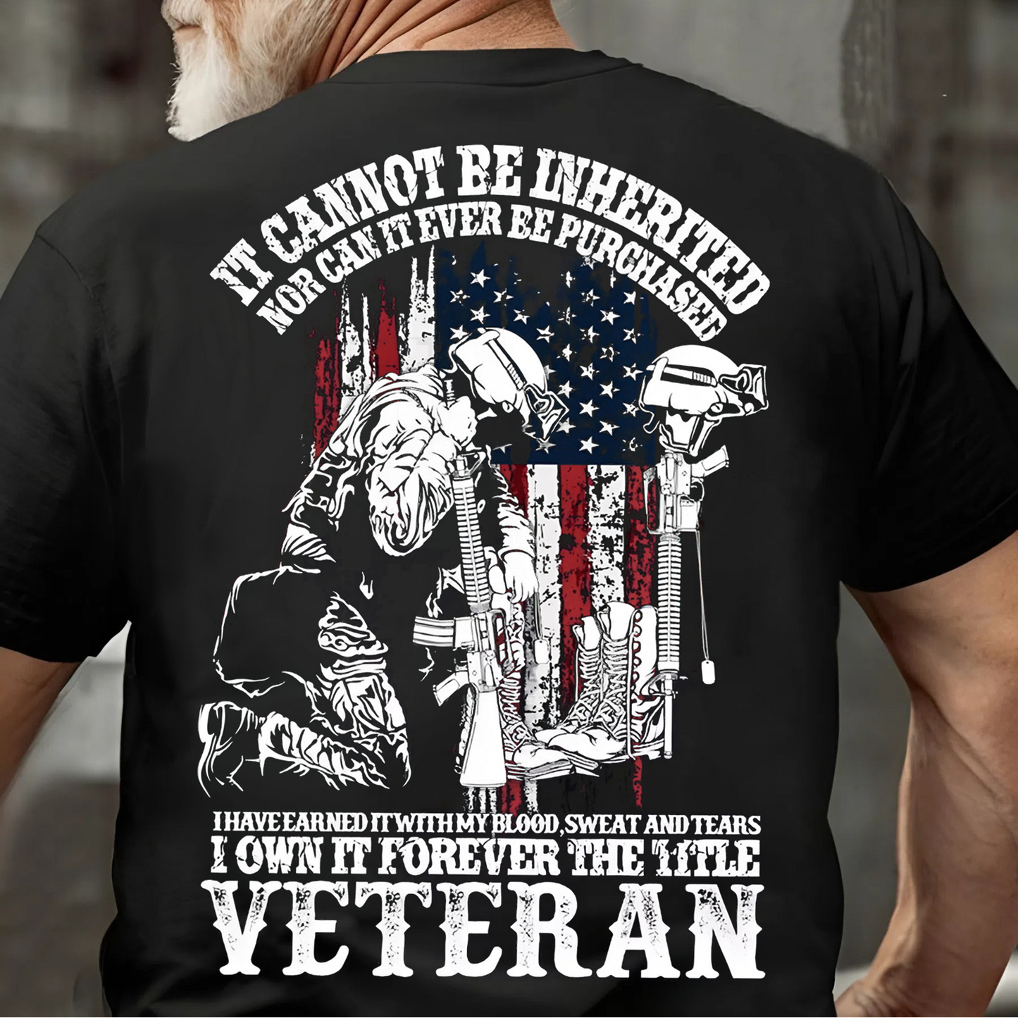 Veteran Pride Shirt – Earned With Blood Sweat and Tears Military Tee