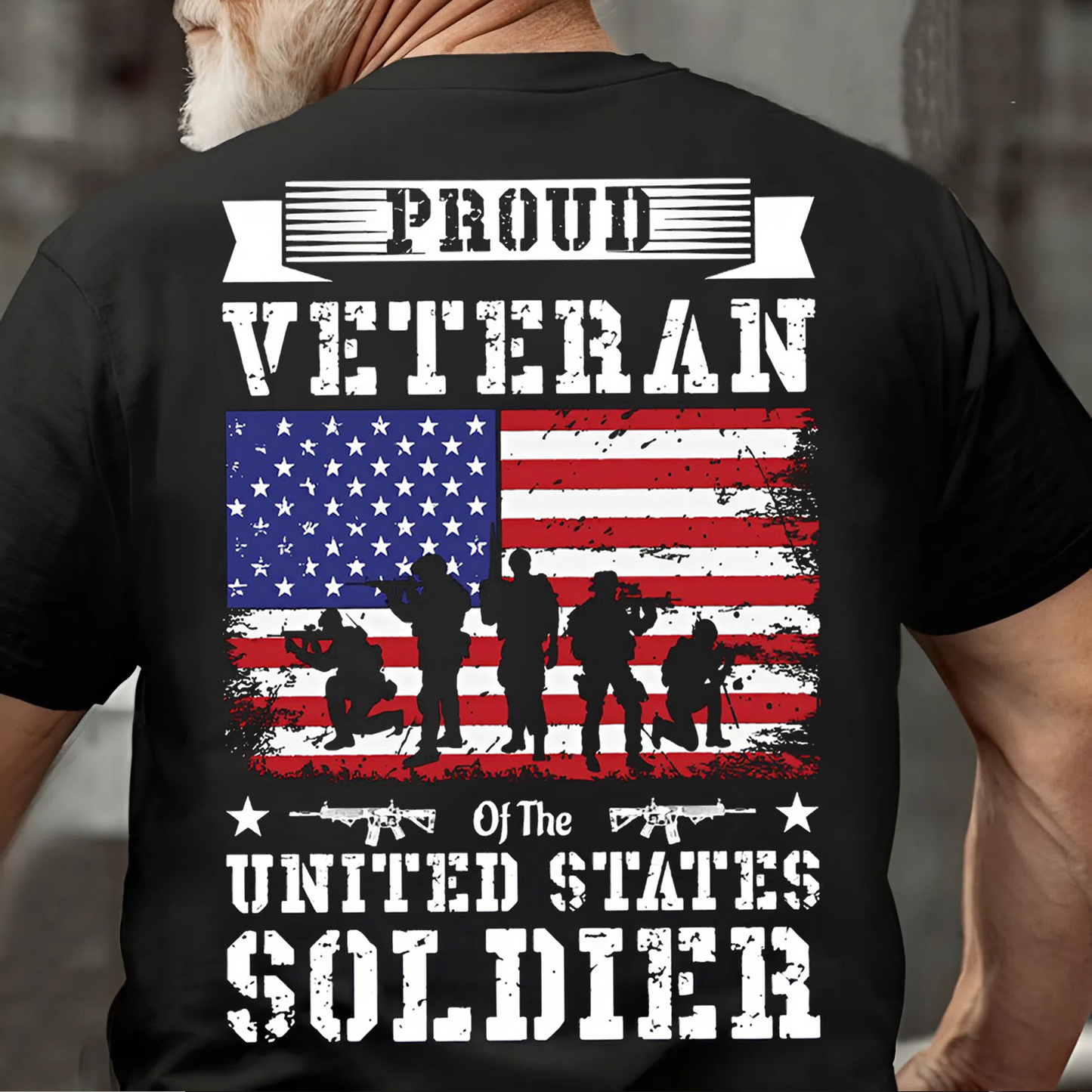 Proud U.S. Soldier Veteran Tee – Honoring Service with the Stars & Stripes