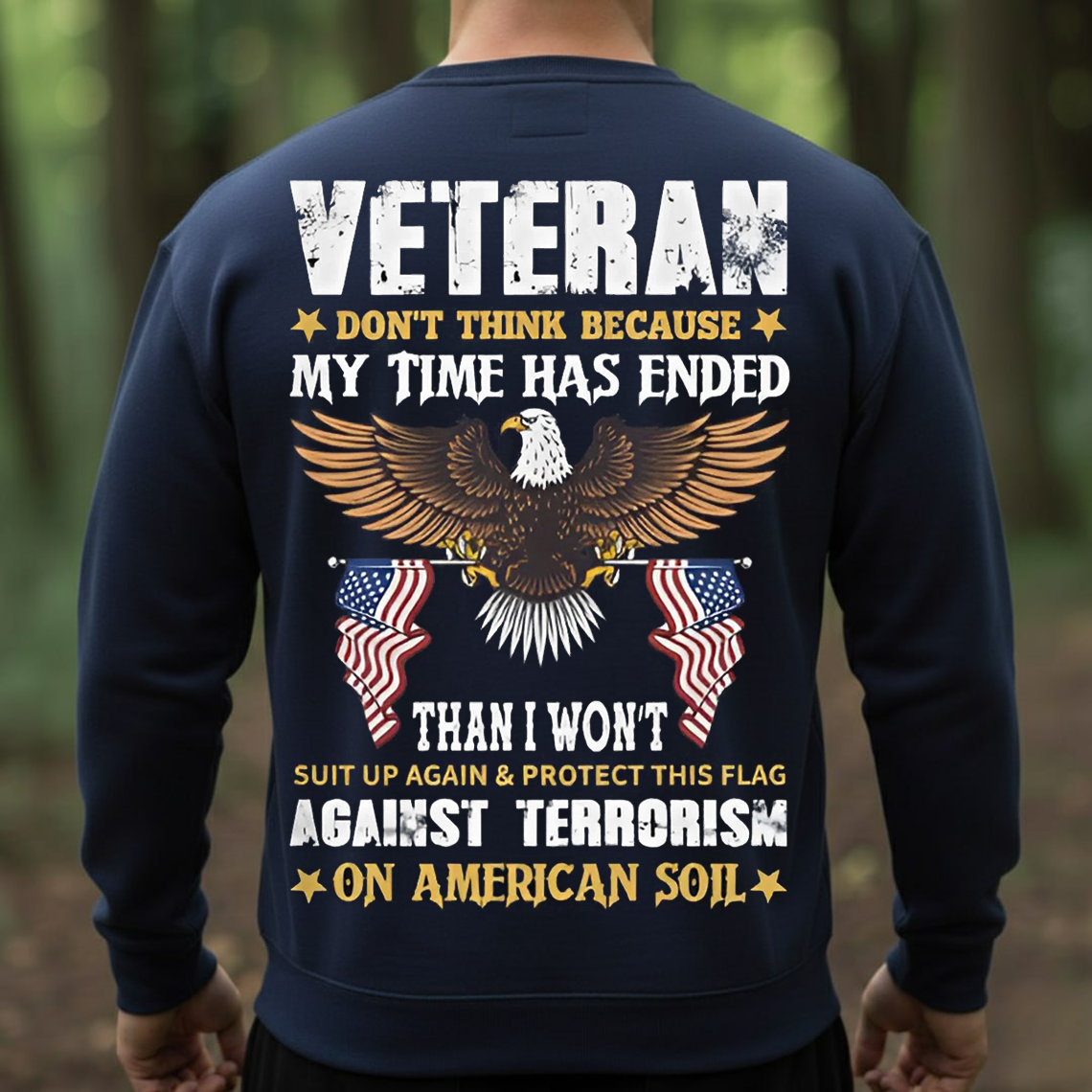 Veteran Eagle Shirt, Sweatshirt, Hoodie – Patriotic American Flag T-Shirt for Men, Proud Veteran Gift
