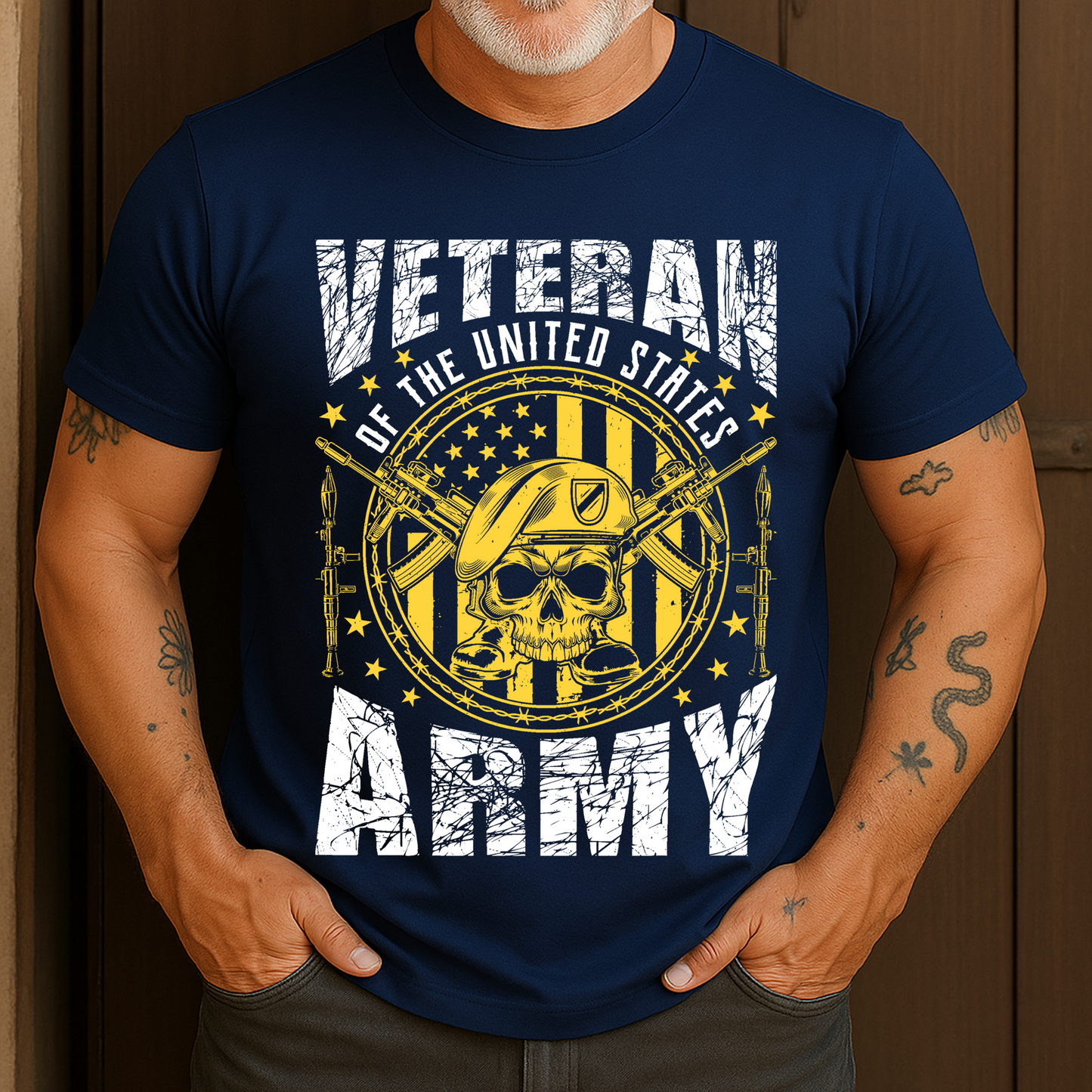 Veteran Of The United States Army Skull Military T-shirt