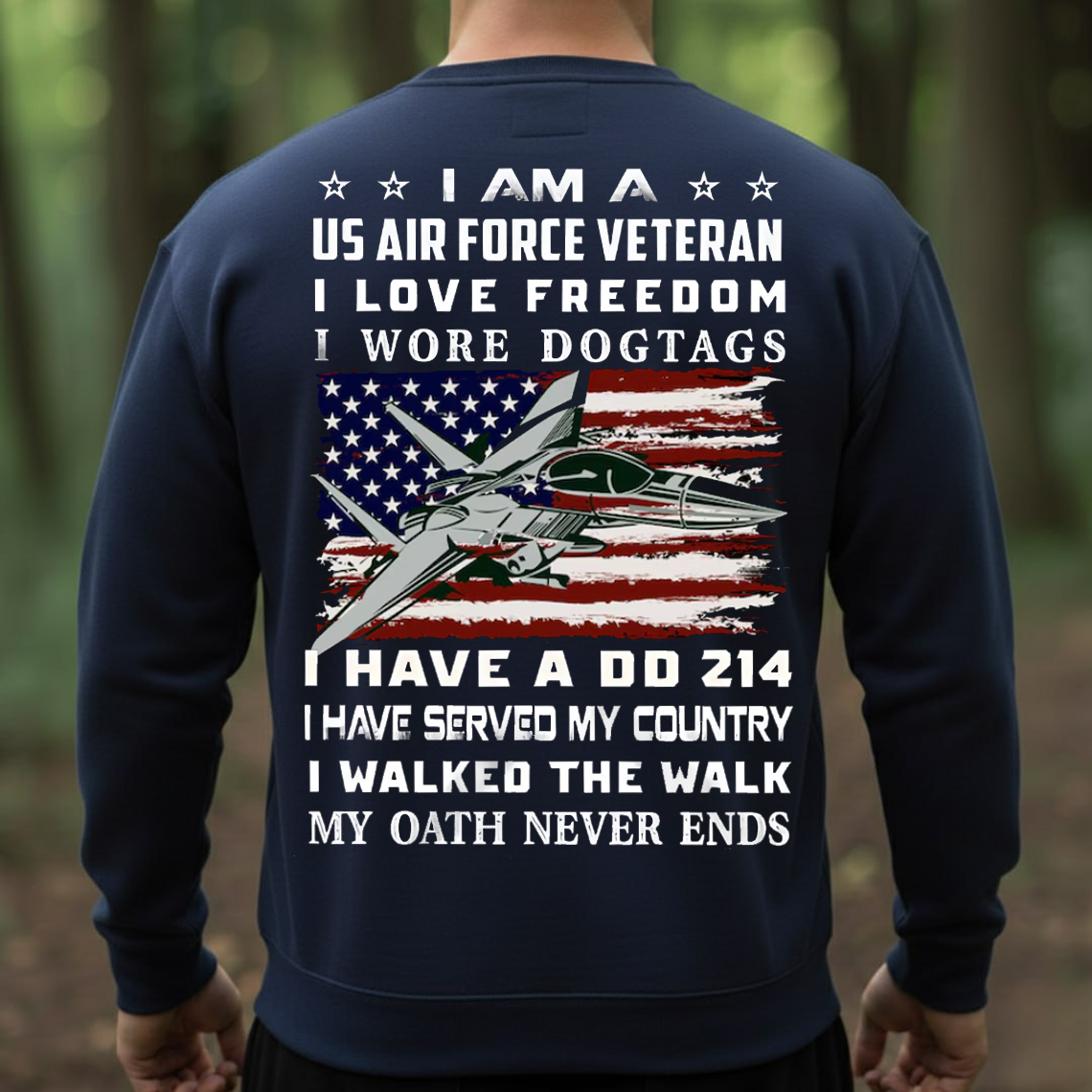 U.S. Air Force Veteran I Love Freedom T-Shirt - Proud Military DD-214 Patriotic Tee for Veterans and Airmen
