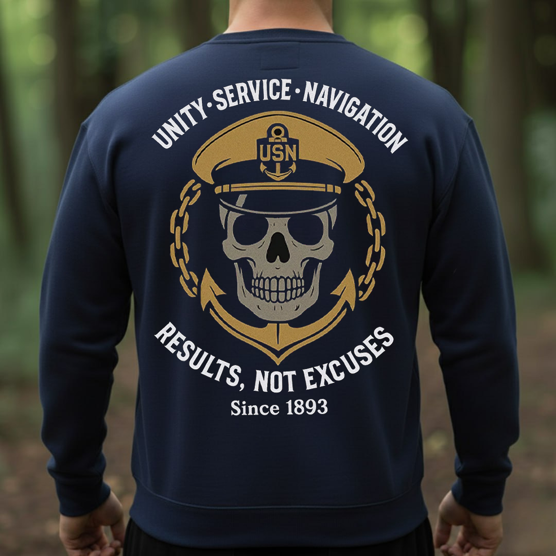 US Navy Chief Veteran T-Shirt, Sweatshirt, Hoodie – Unity Service Navigation Since 1893 Military Pride Patriotic Tee