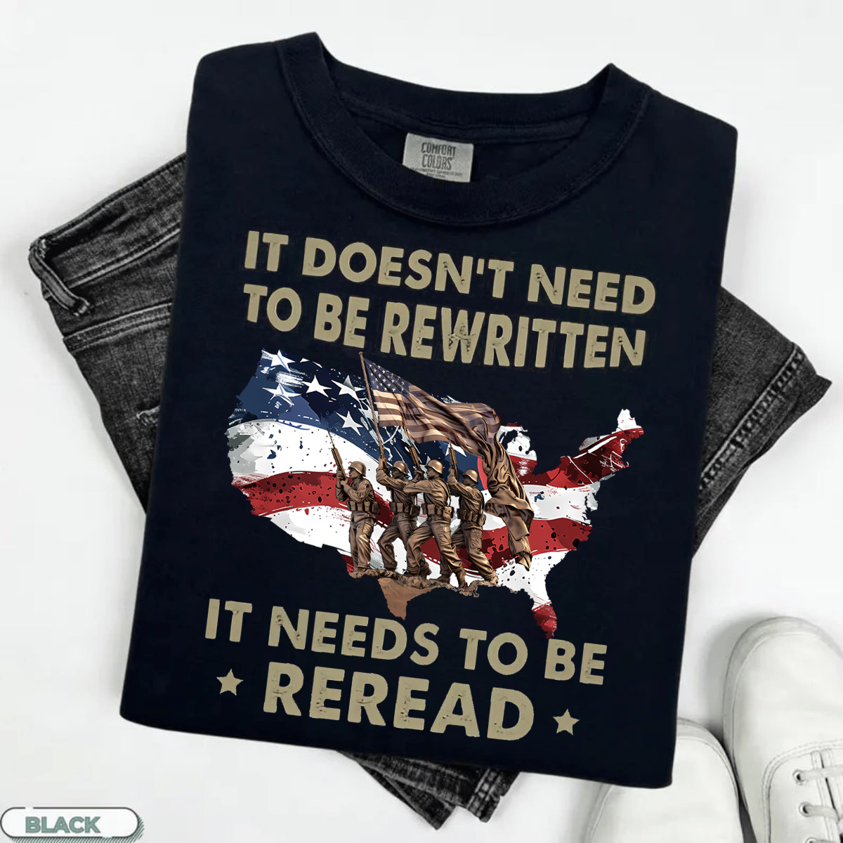 Strength and Resolve US Flag T-Shirt for Those Who Honor History, T-shirt for men and women, T-shirt Veteran as Gift