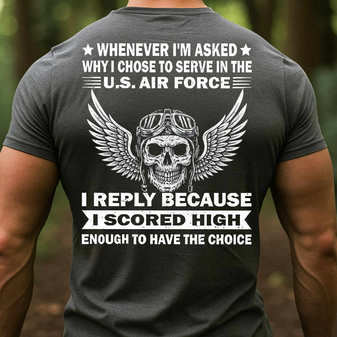 U.S. Air Force Veteran T-Shirt, Funny Military Tee Scored High Enough to Serve, Patriotic Airman Gift Shirt