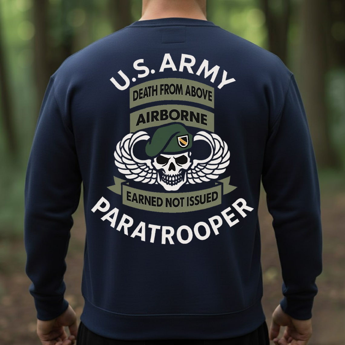 U.S. Army Paratrooper T-Shirt, Sweatshirt, Hoodie – Airborne Death From Above Military Veteran Tee