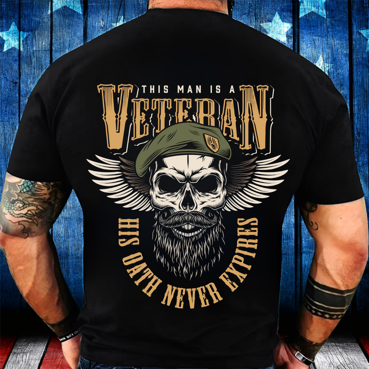 Army Veteran Skull Shirt, Veteran T-Shirt for Men , Skull & Wings Military Design, Gift For Husband & dad