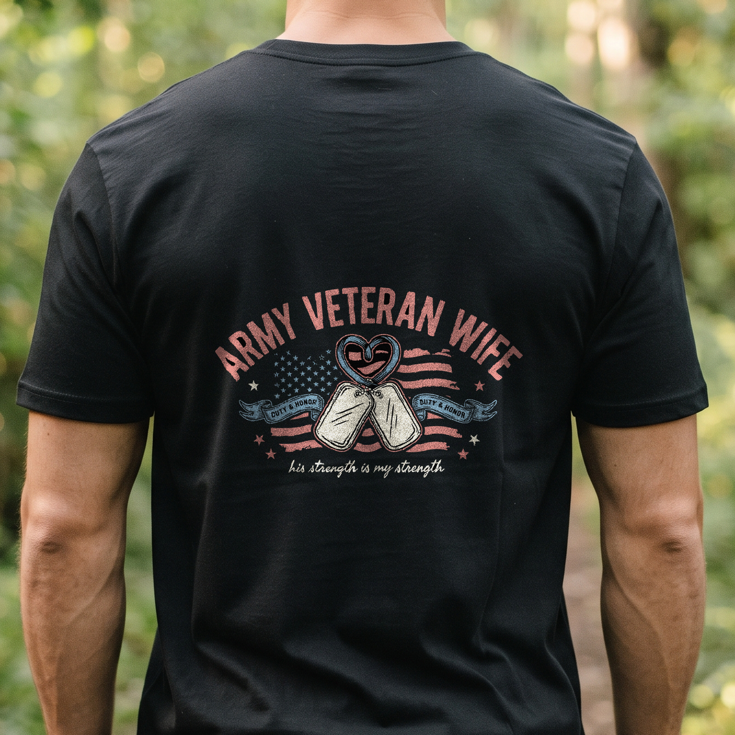 "Army Veteran Wife" T-Shirt – Military Family Pride Gift for Wife Mom Husband
