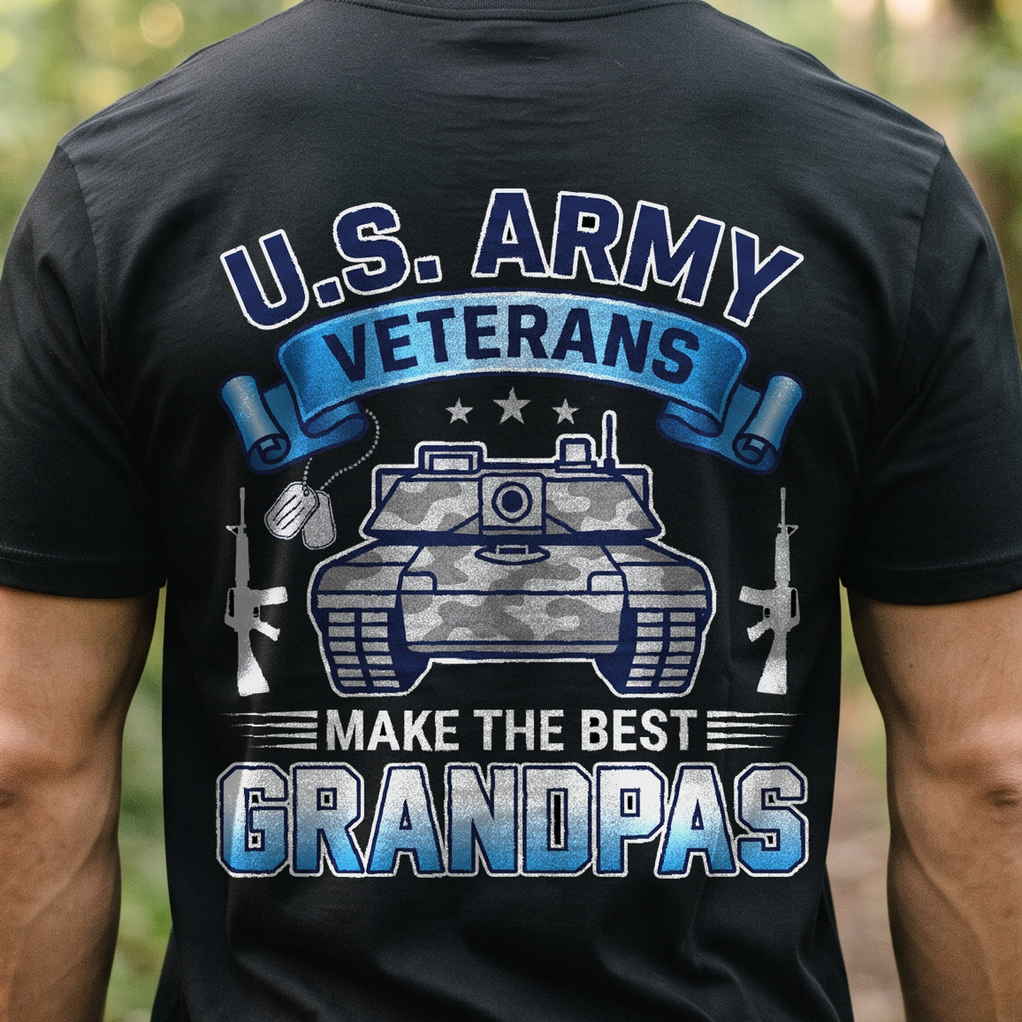 "U.S. Army Veterans Make the Best Grandpas" T-Shirt – Military Veteran Grandpa Dad Gift for Veterans Day