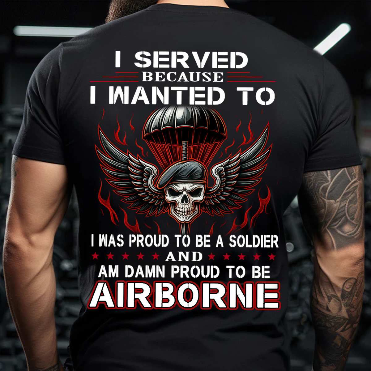 Airborne Military T-Shirt – Proud Soldier Army Veteran Tee for Men
