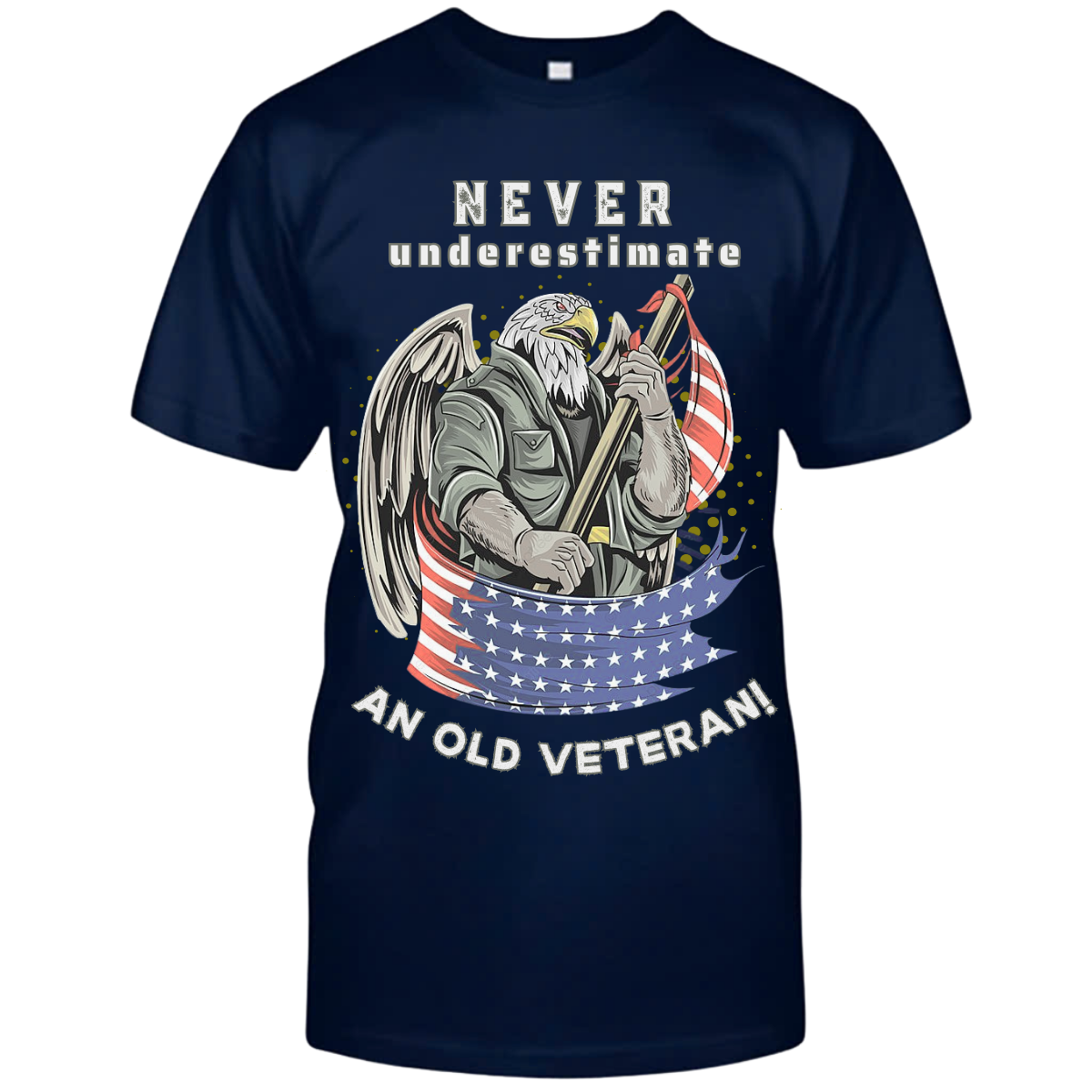 Never Underestimate An Old Veteran T-Shirt - Ideal Gift for Veteran - Patriotic  Humor T-Shirt