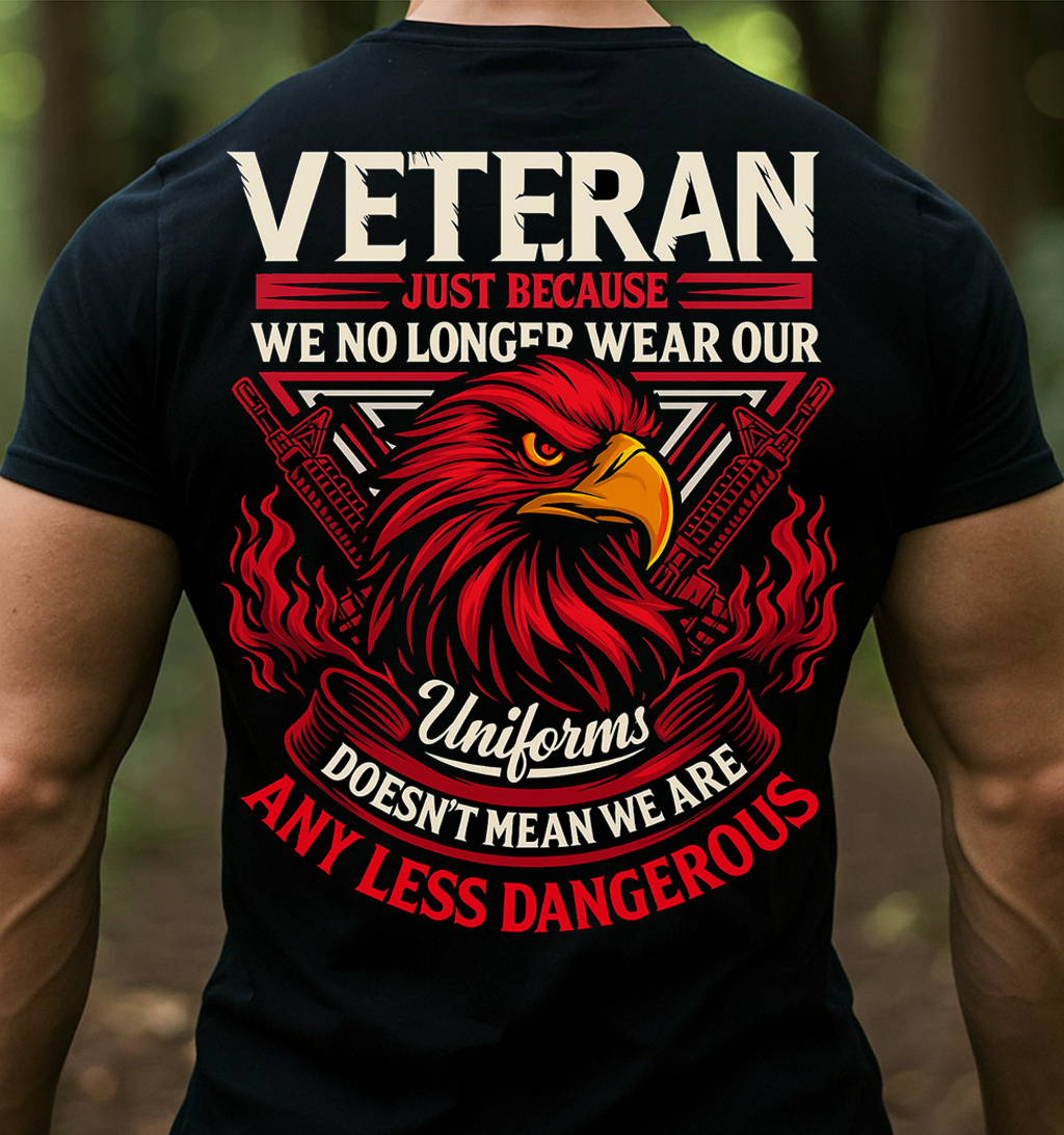 Veteran Eagle Graphic T-Shirt Gift for Dad or Grandpa – Military Pride Apparel Honoring Service, Strength and Sacrifice