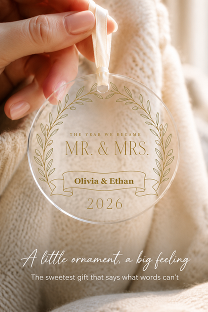 botanical arch glass ornament mockup