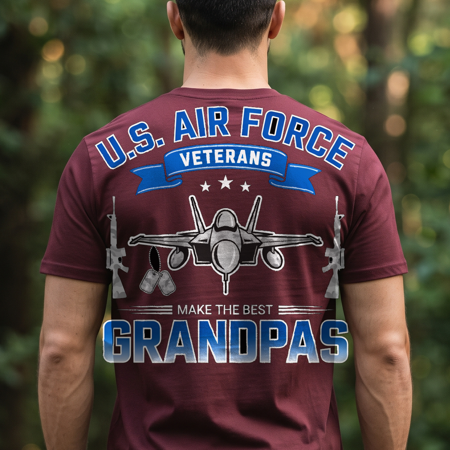 "U.S. Air Force Veterans Make the Best Grandpas" T-Shirt – Military Veteran Grandpa Dad Gift for Veterans Day