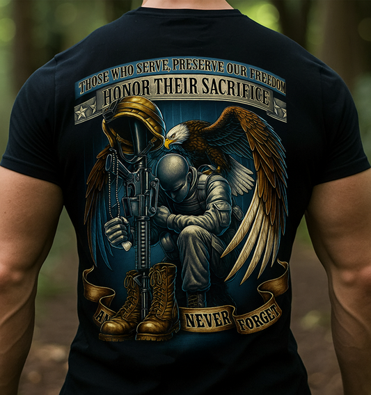 Military Tribute T-Shirt: Remember the Fallen, Preserve Freedom T-Shirt Gift For Men's