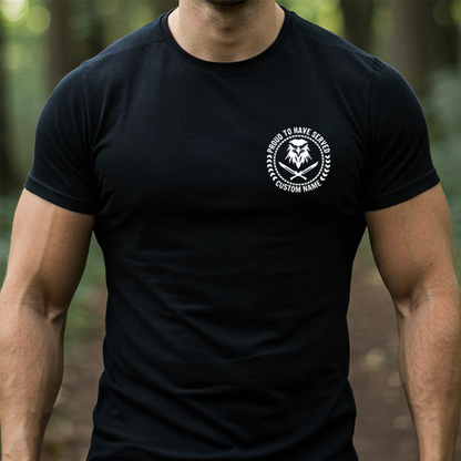 Personalized Proud Military Service Patriotic Tee for Veterans, Custome Name US Veteran Unisex T-shirt