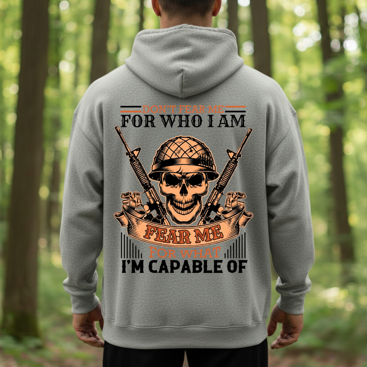 Fear Me For What I’m Capable Of Shirt – Military Skull Soldier Tee – Veteran Gift