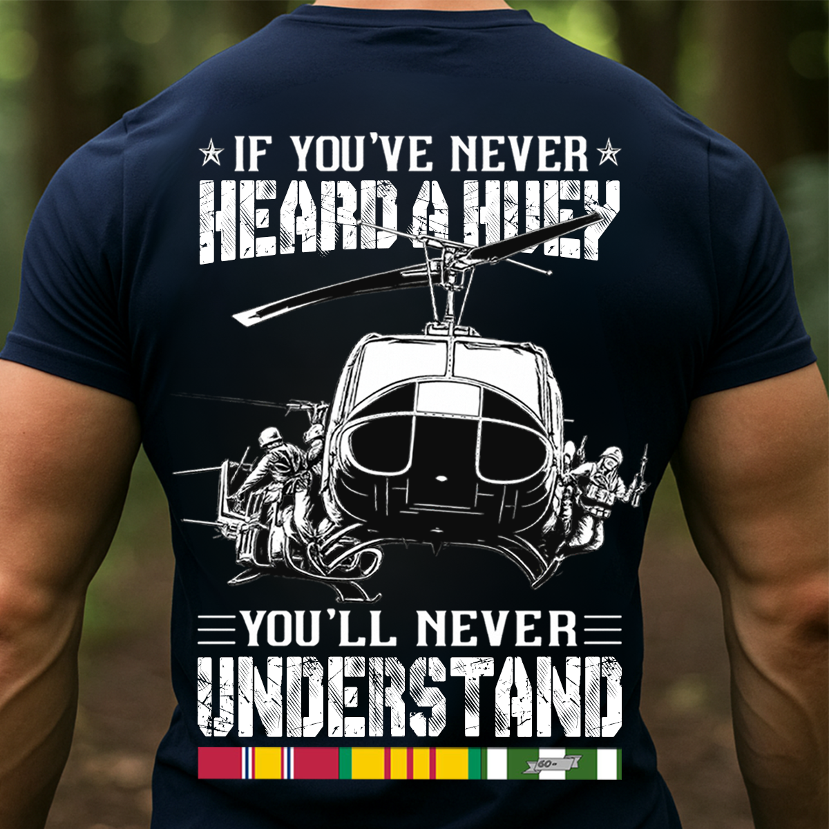 Military Veteran T-Shirt, Sweatshirt, Hoodie – If You’ve Never Heard a Huey You’ll Never Understand Shirt – Military Helicopter Vietnam War Design