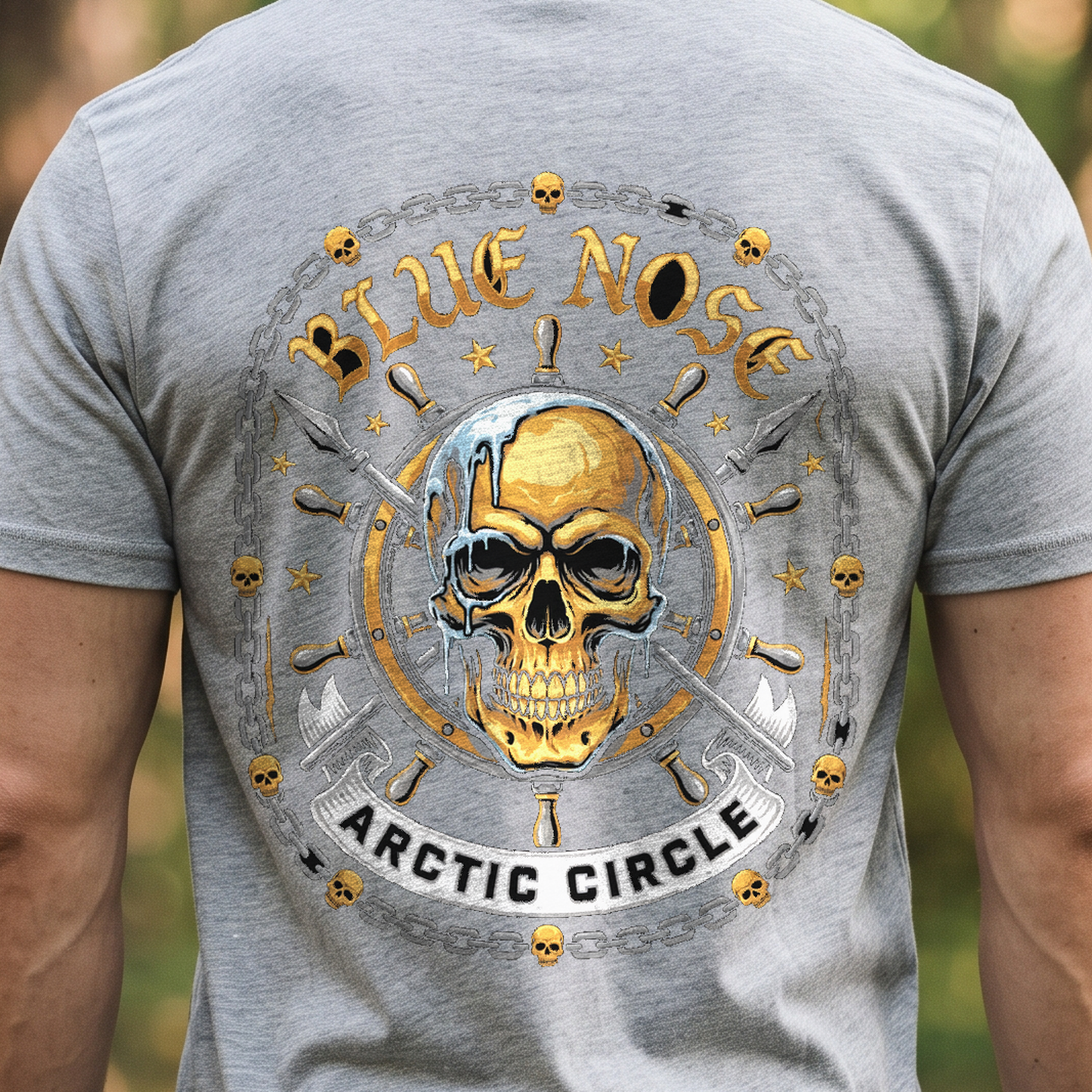 "Blue Nose - Arctic Circle" T-Shirt – Navy Tradition Skull Anchor Gift for Veterans Day