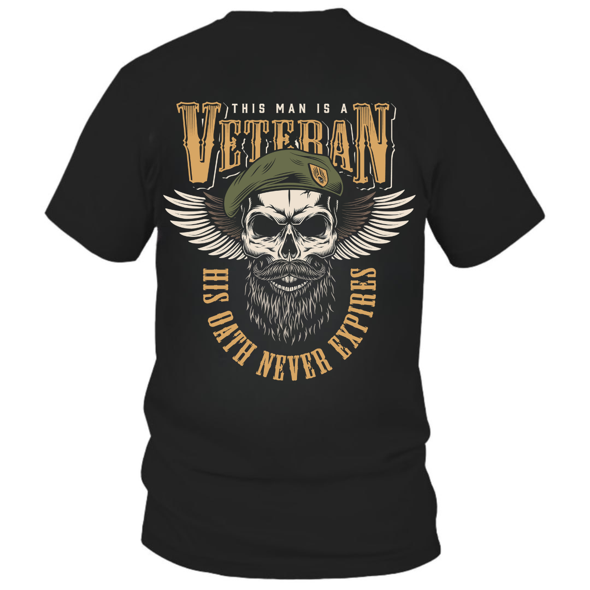 Army Veteran Skull Shirt, Veteran T-Shirt for Men , Skull & Wings Military Design, Gift For Husband & dad