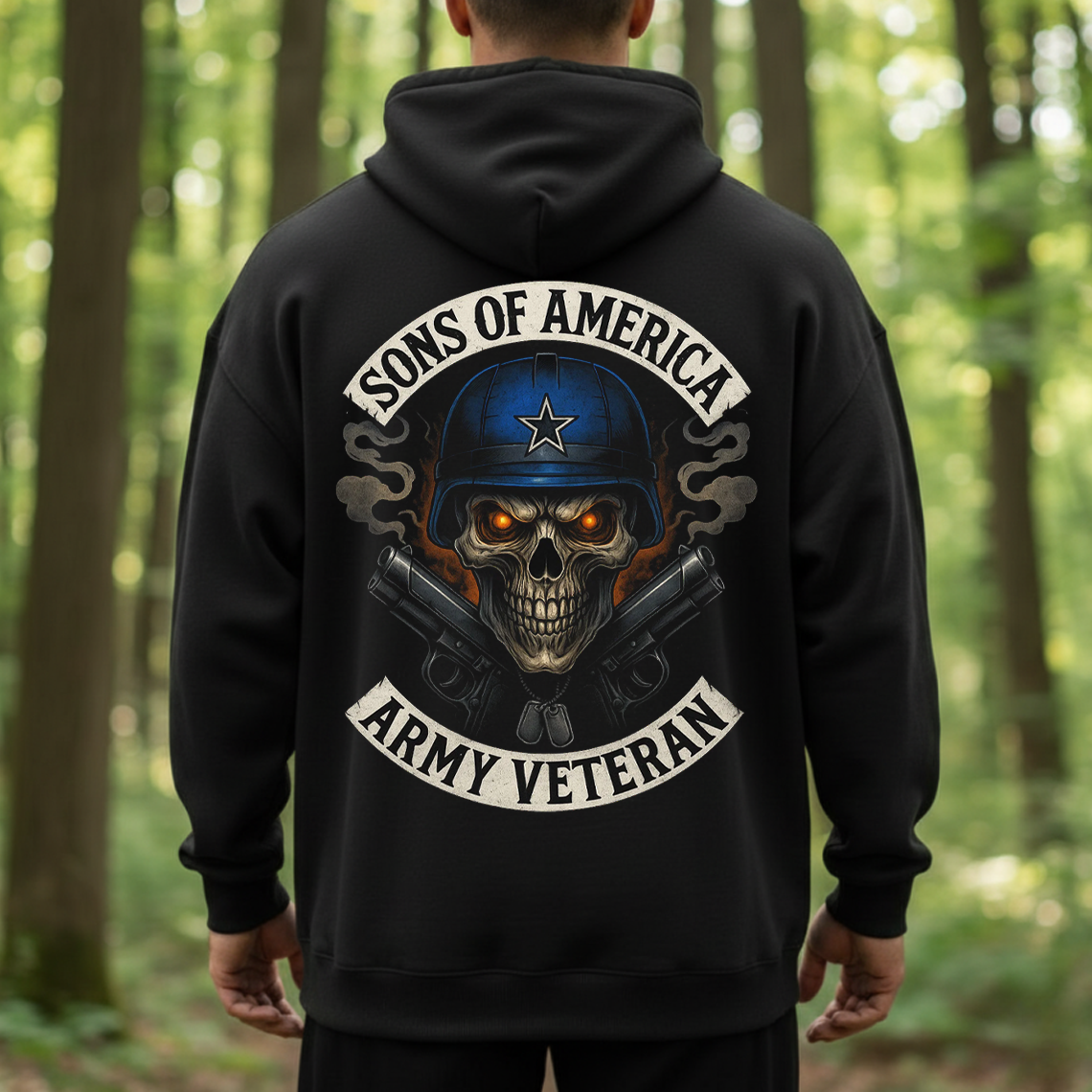 Sons of America Army Veteran Shirt, Sweatshirt, Hoodie – Military Skull T-Shirt for Men, Patriotic Tee, Veteran Pride Gift