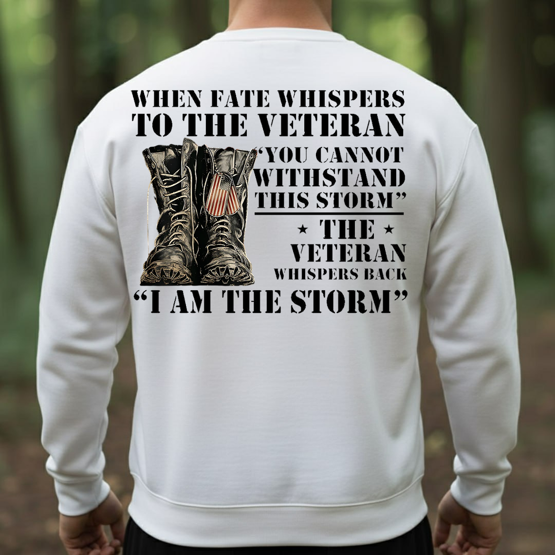 I Am The Storm Veteran Shirt, Sweatshirt, Hoodie – Patriotic Military T-Shirt for Men, American Flag Soldier Tee