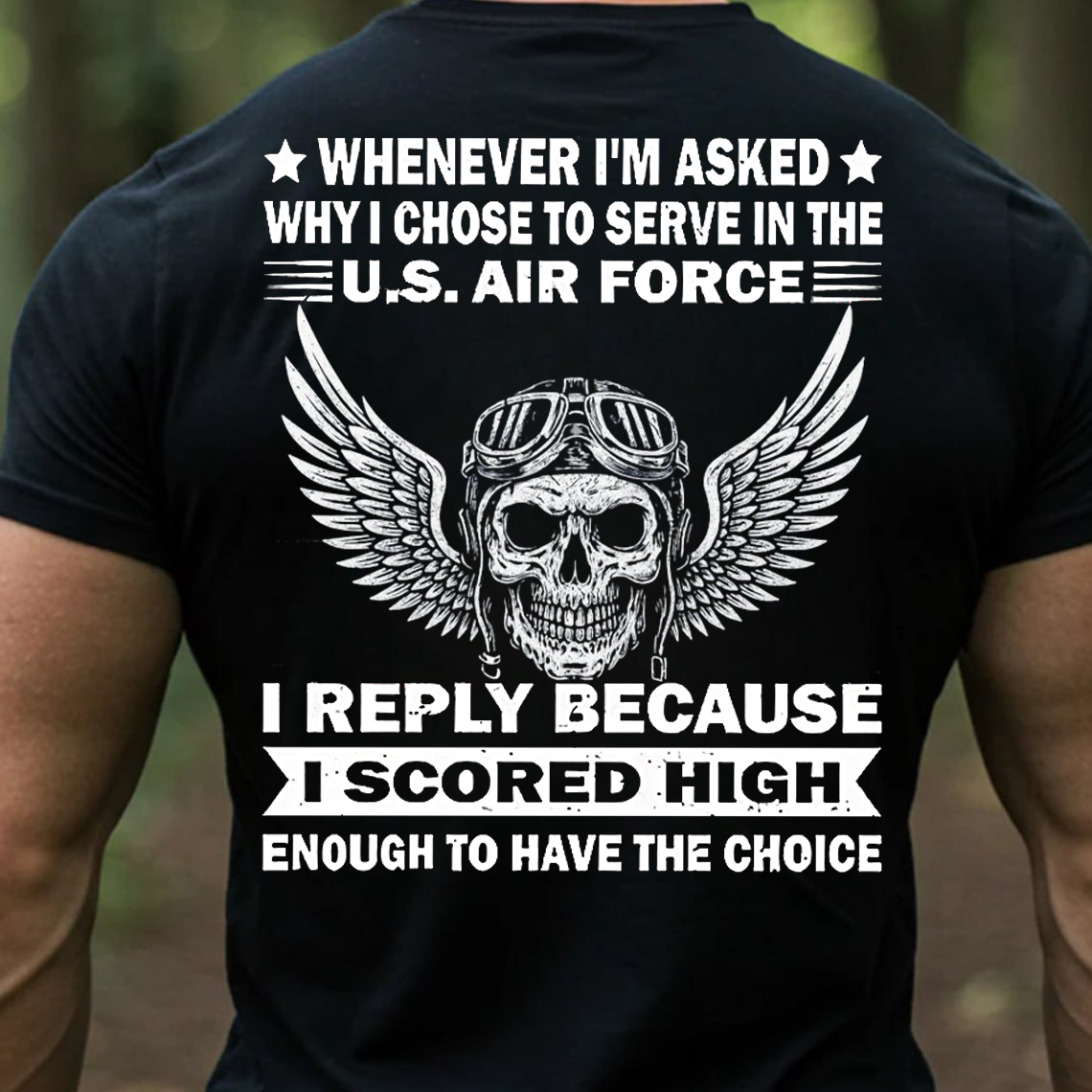 U.S. Air Force Veteran T-Shirt, Funny Military Tee Scored High Enough to Serve, Patriotic Airman Gift Shirt