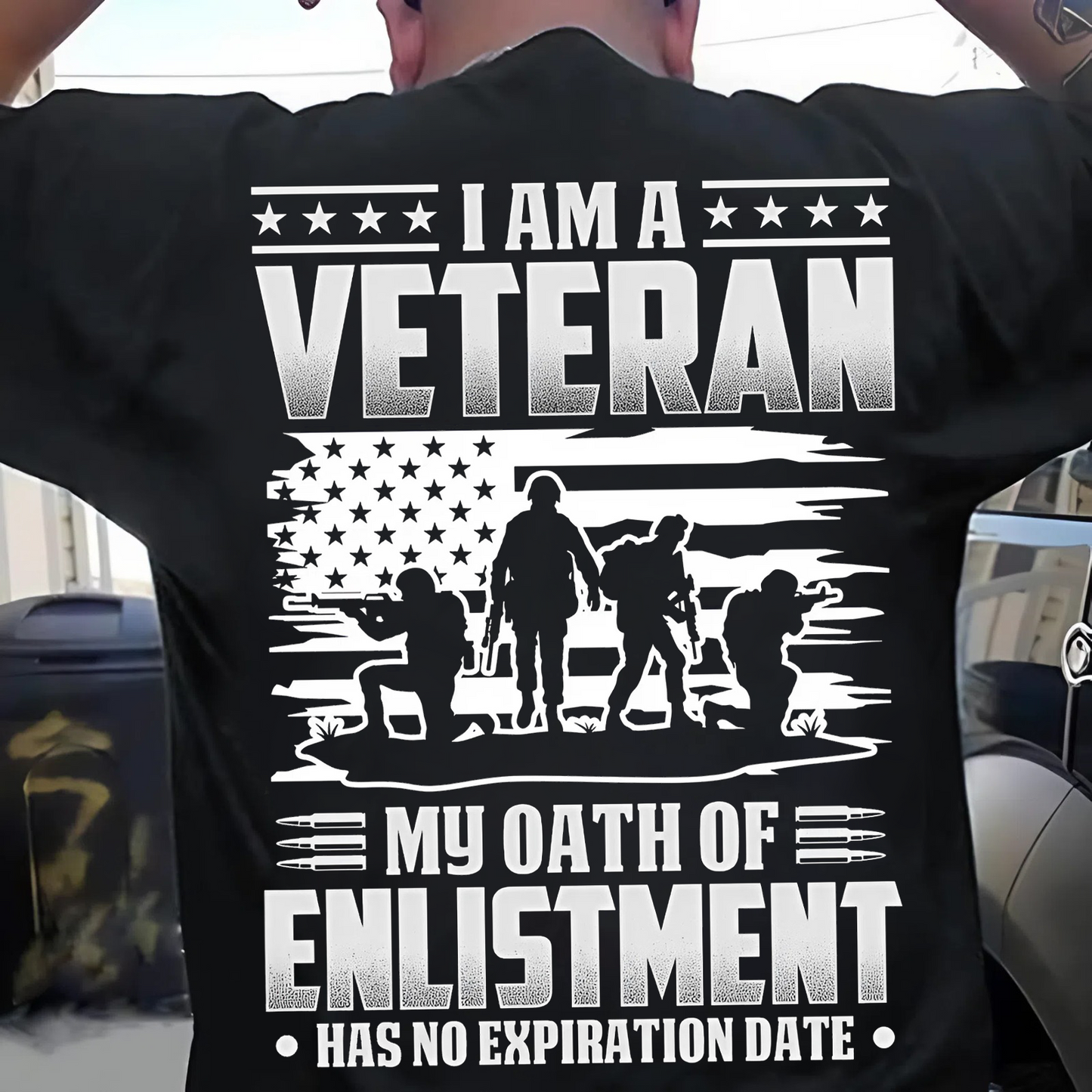 I Am a Veteran – Military Oath T-Shirt With No Expiration Date
