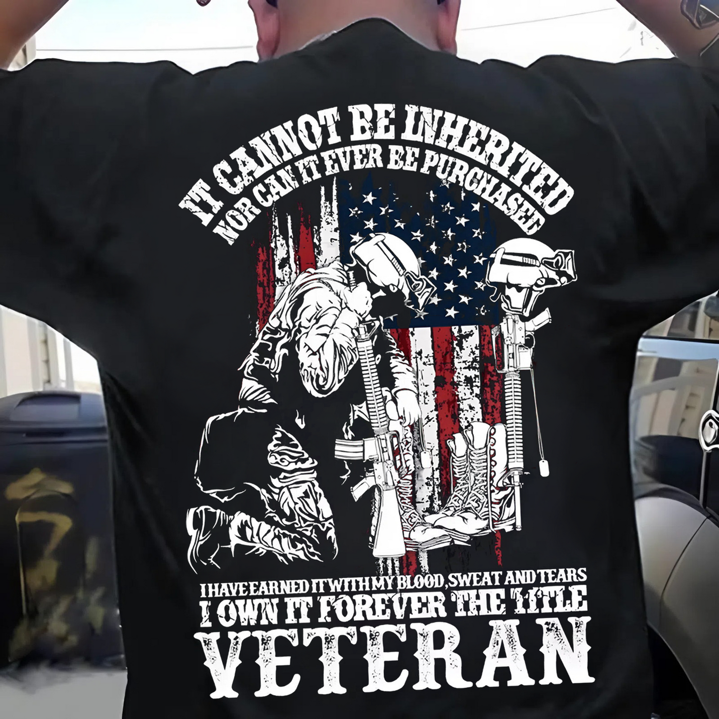 Veteran Pride Shirt – Earned With Blood Sweat and Tears Military Tee