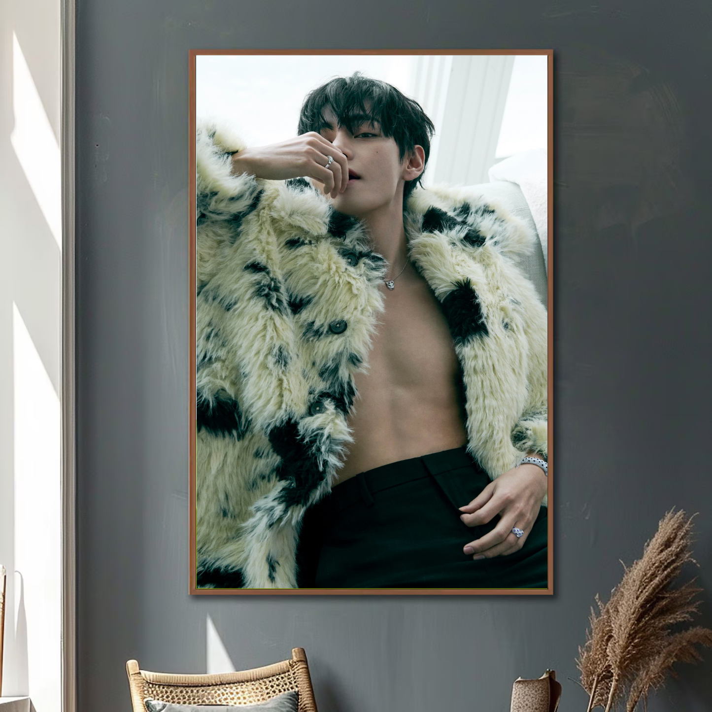 V (BTS) Kim Taehyung Wall Art Poster - Aesthetic Kpop Room Decor - Unframed Matte Print
