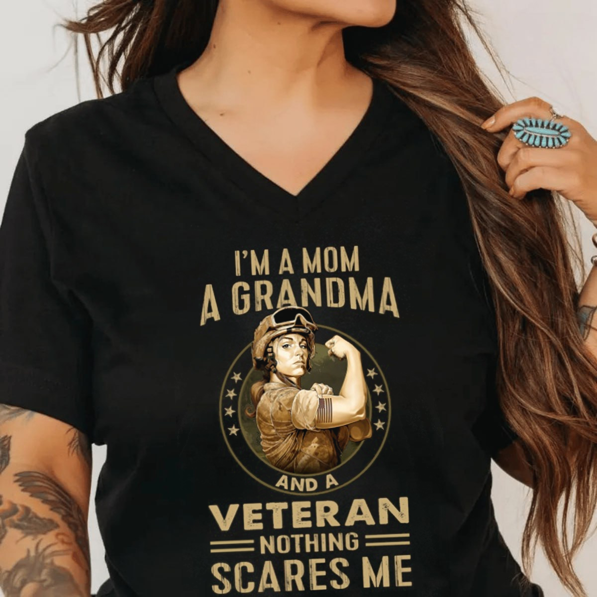 Nothing Scares Me - Perfect gift for U.S Female Veteran on Veterans Day, Mother's Day, Valentine Classic T-Shirt Classic T-Shirt Classic T-Shirt