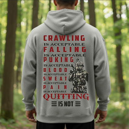Never Quit Military Motivation Shirt – Gritty Soldier Quote Tee,  T-Shirt for Veterans & Warriors