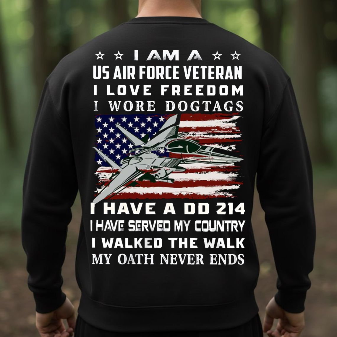 U.S. Air Force Veteran I Love Freedom T-Shirt - Proud Military DD-214 Patriotic Tee for Veterans and Airmen