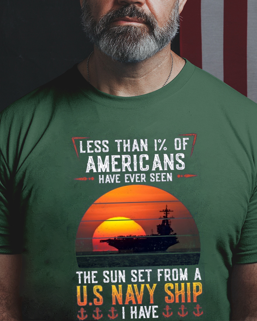 Have Ever Seen Sunset From Navy Ship - Perfect Gift For Veteran Dad, Grandpa, Son on Patriot Day, Memorial Day, Veteran Day, Navy Birthday Premium Fit Mens Tee