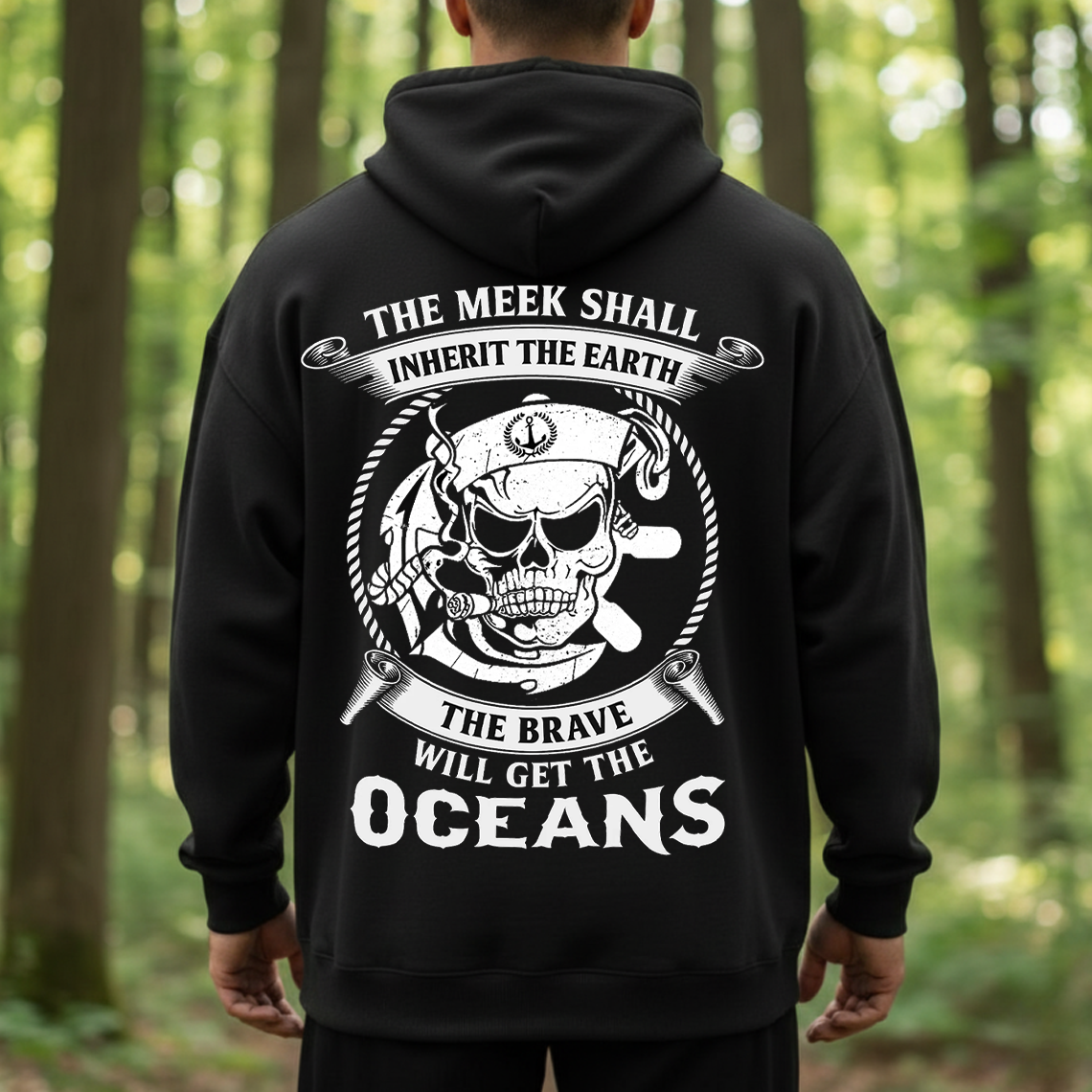 Navy Veteran Skull Shirt, Sweatshirt, Hoodie – The Brave Will Get The Oceans Tee, Sailor Military Pride Shirt, Veteran Gift