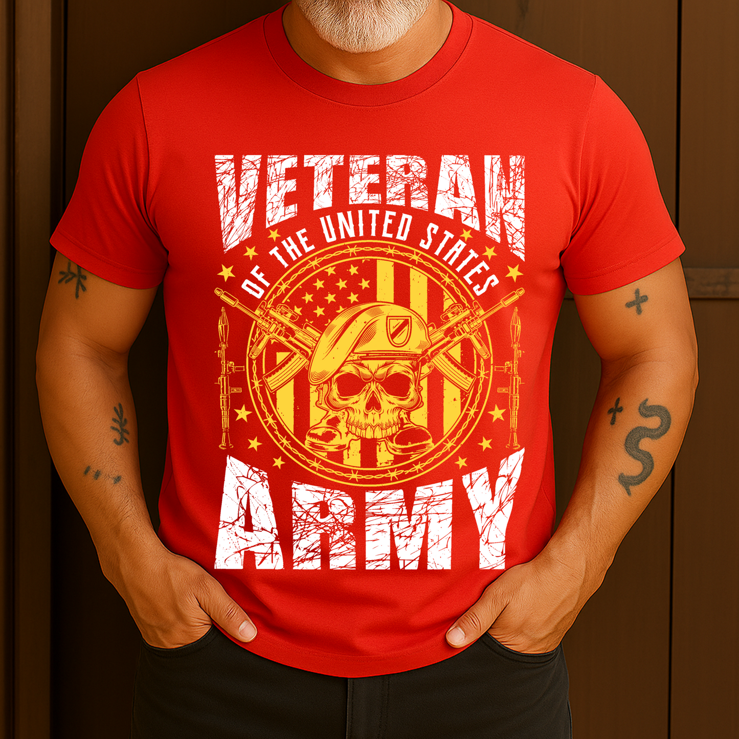 Veteran Of The United States Army Skull Military T-shirt