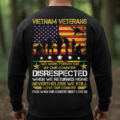 Vietnam Veterans Disrespected But Still Love Our Country T-Shirt – Proud American Soldier Patriotic Military Tee