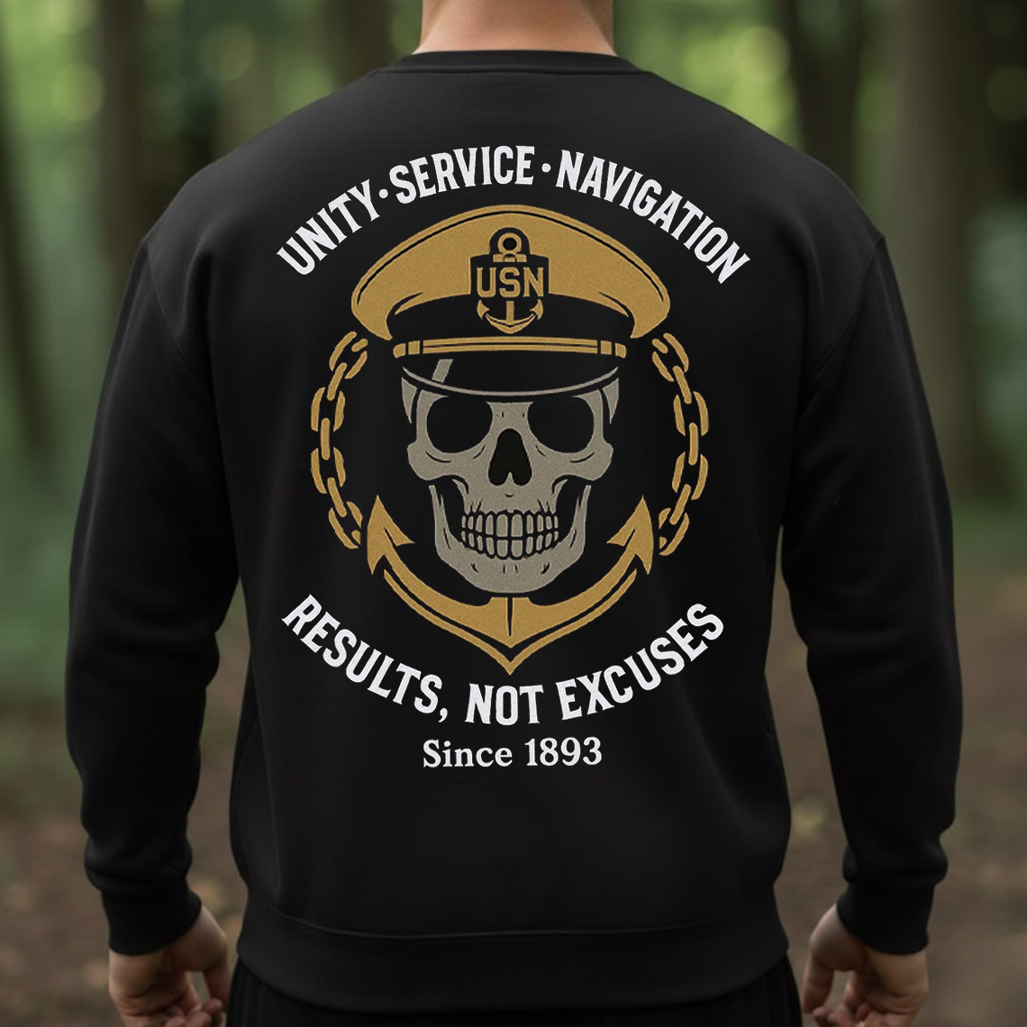US Navy Chief Veteran T-Shirt, Sweatshirt, Hoodie – Unity Service Navigation Since 1893 Military Pride Patriotic Tee