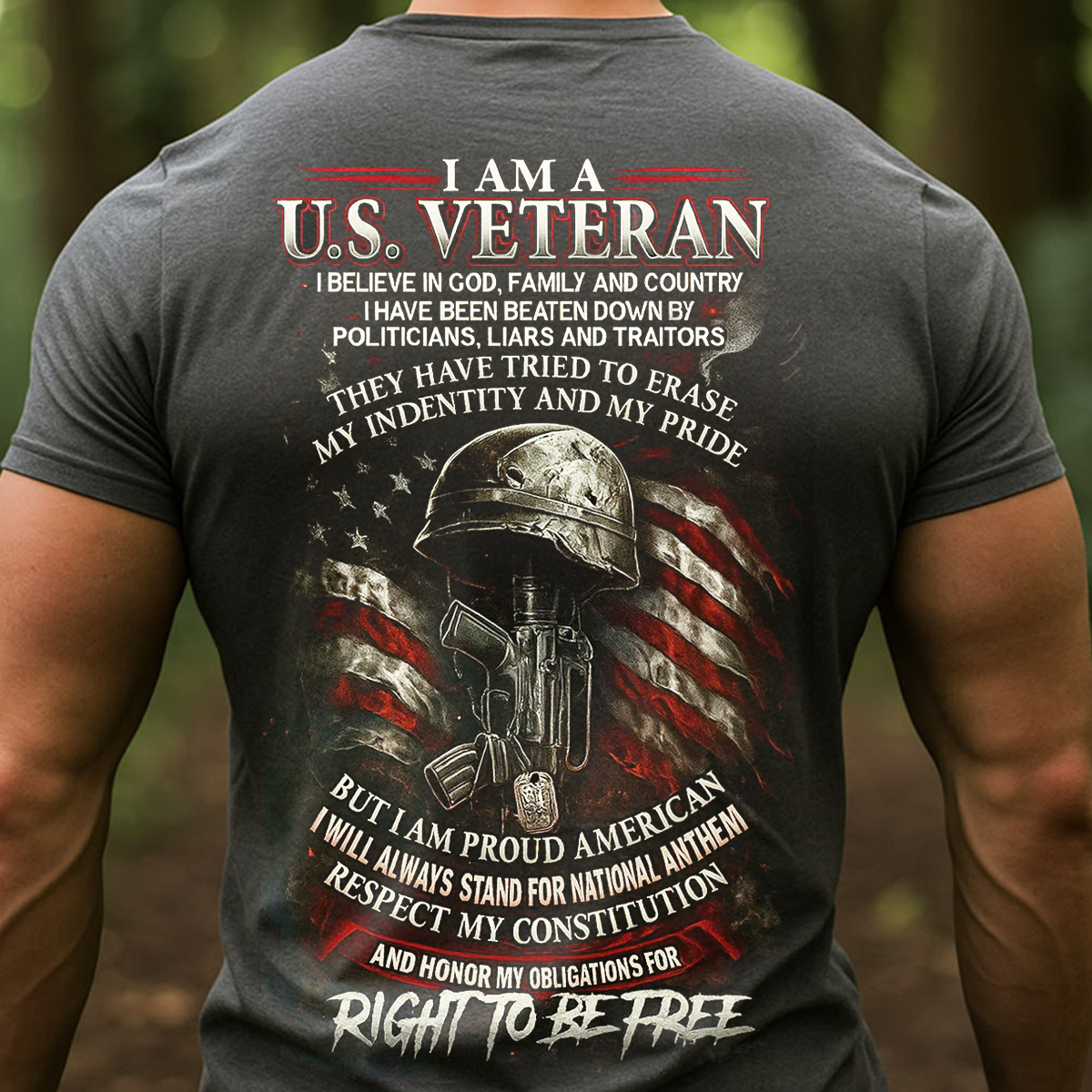 I Am a U.S. Veteran Shirt – Proud American Patriotic T-Shirt – Military Veteran Apparel – Gift for Veterans and Patriots