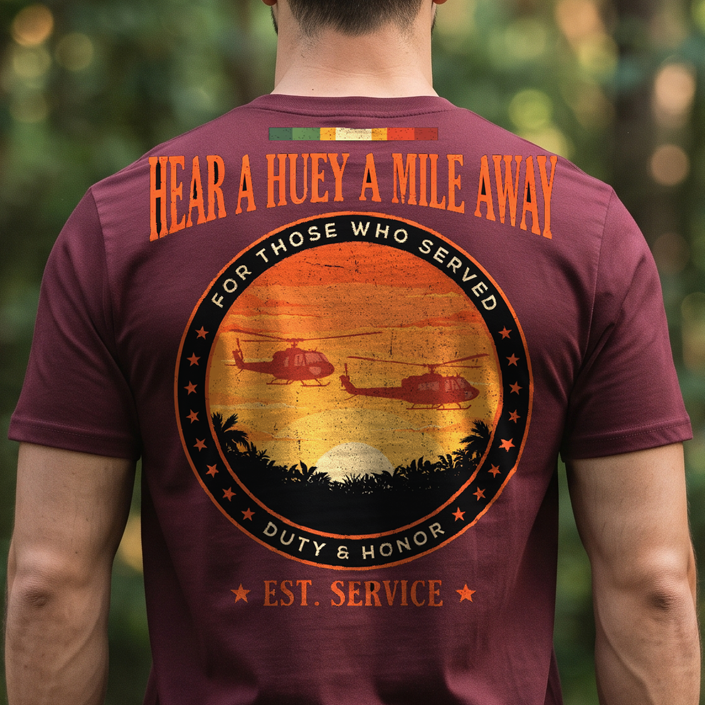 "Hear A Huey A Mile Away" T-Shirt – Vietnam Veteran Memorial Patriotic Gift