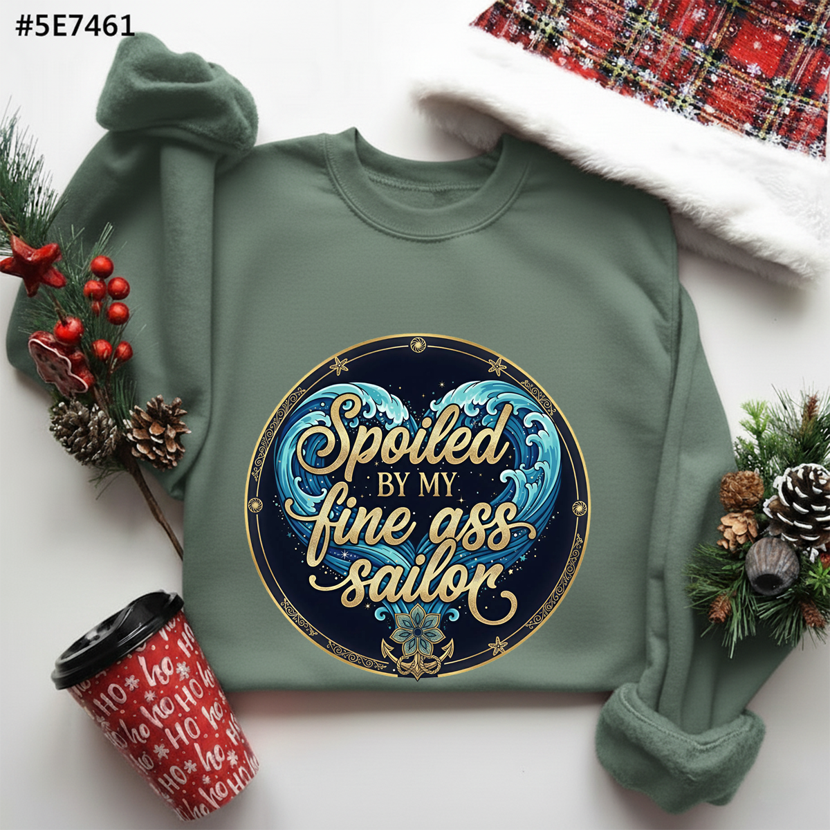 Spoiled by My Fine A$$ Sailor Sweatshirt, t-shirt, hoodie – Funny Navy Wife Shirt, Proud Military Spouse Gift, Cute Sailor Girlfriend Hoodie, Romantic Veteran Apparel