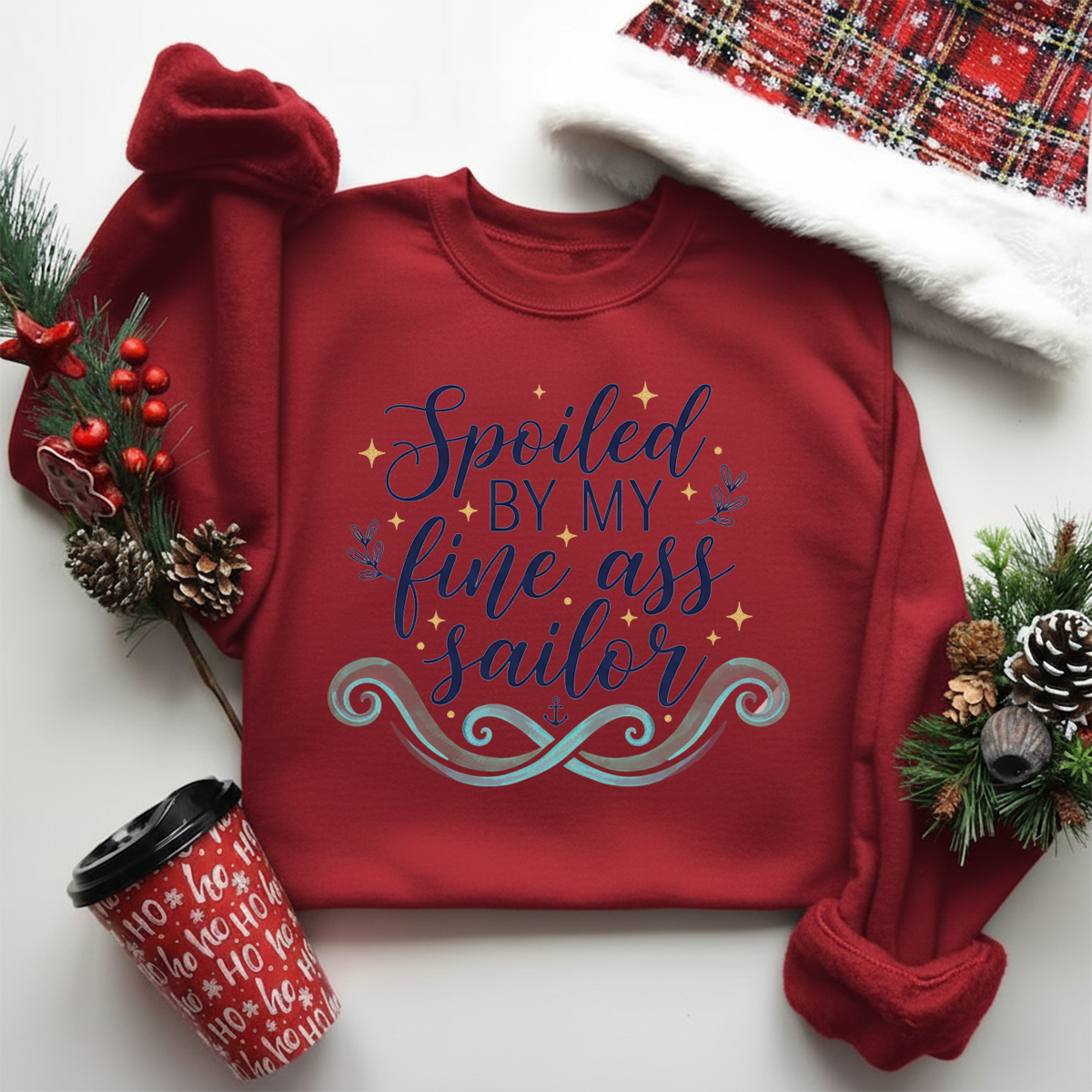 Spoiled by My Handsome Sailor Sweatshirt – Cute Navy Wife Gift,Proud Sailor Girlfriend Hoodie