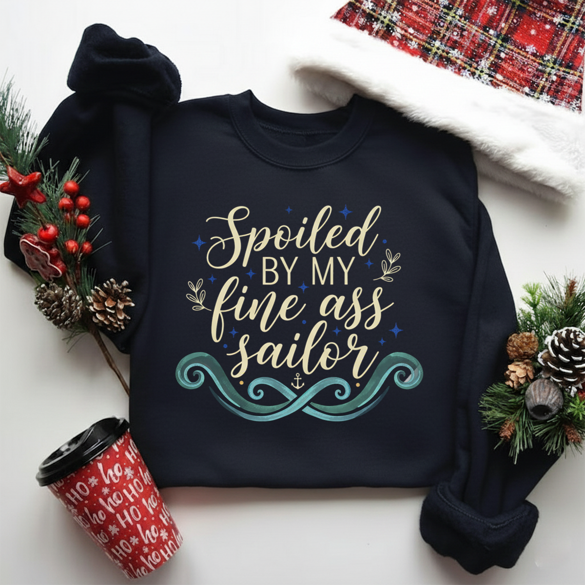 Spoiled by My Handsome Sailor Sweatshirt – Cute Navy Wife Gift,Proud Sailor Girlfriend Hoodie